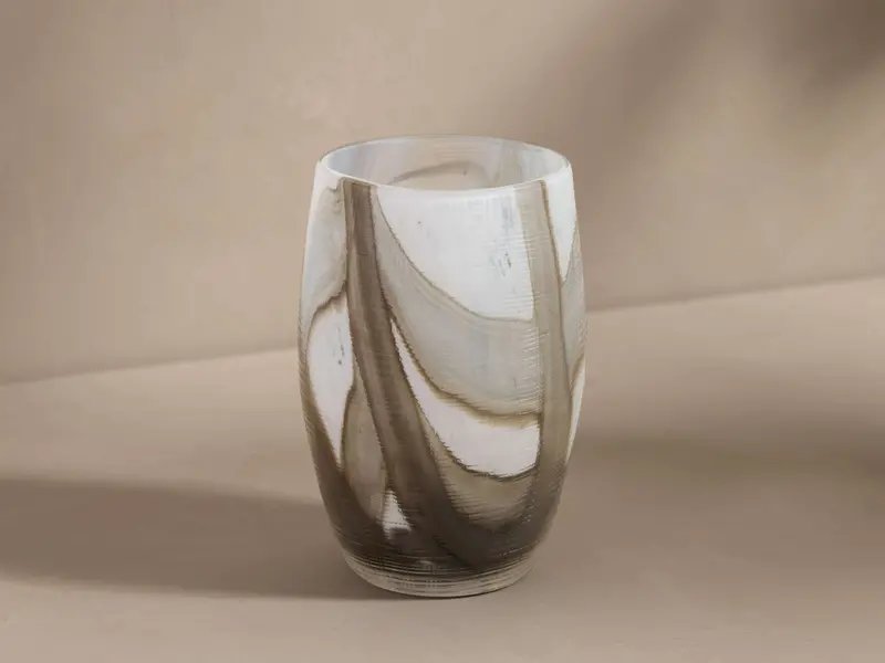 Abilene Ash Swirl Bath Tumbler – Artisan Ceramic Design 1