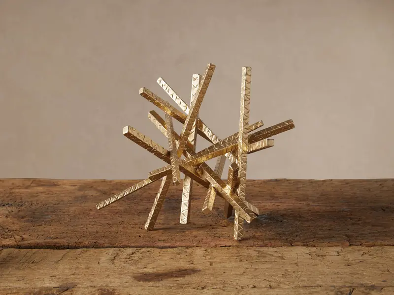 Abstract Metallic Bar-Top Sculpture 1