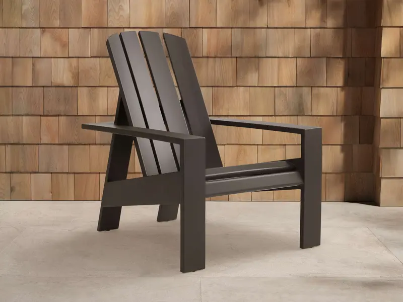 Adirondack-Style Aluminum Lounge Chair For Outdoor Use 1