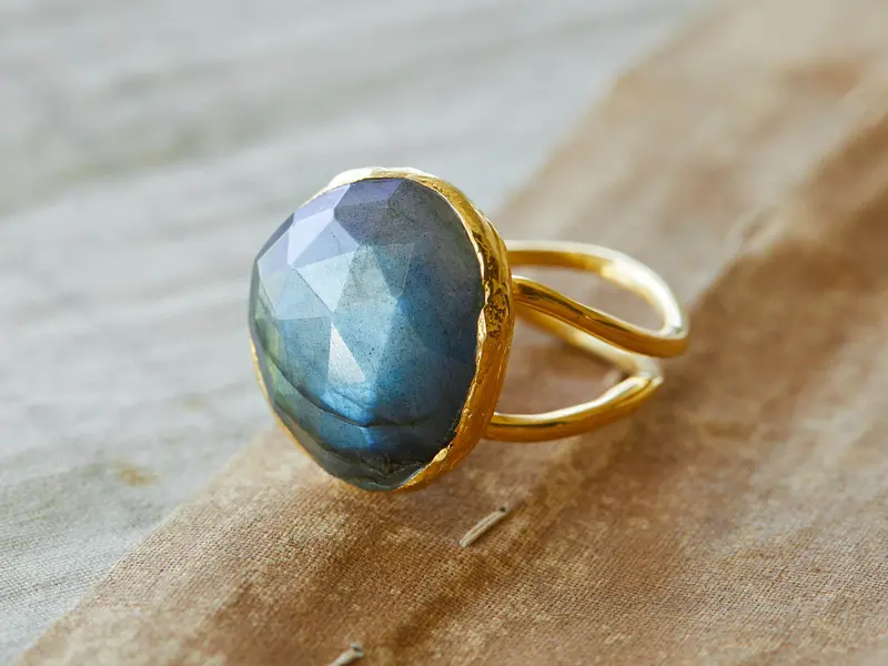 After Midnight Labradorite Gemstone Ring – Handcrafted Statement Piece 1