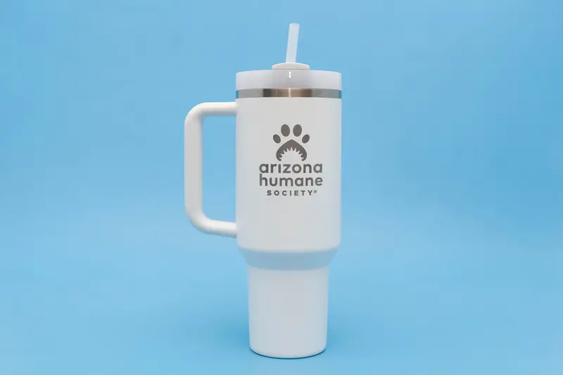 Ahs Branded 40 Oz Stanley Quencher Tumbler – Frost White 1