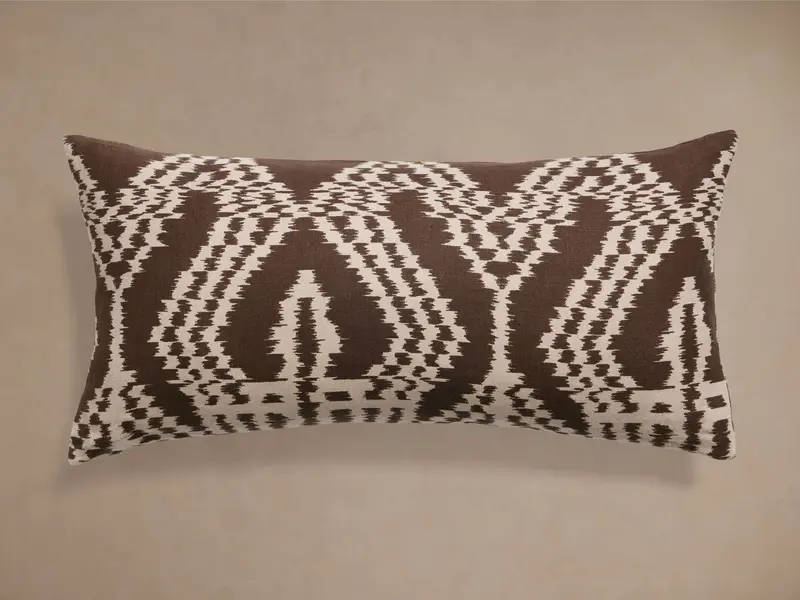 Akari Hand-Embroidered Lumbar Pillow 1