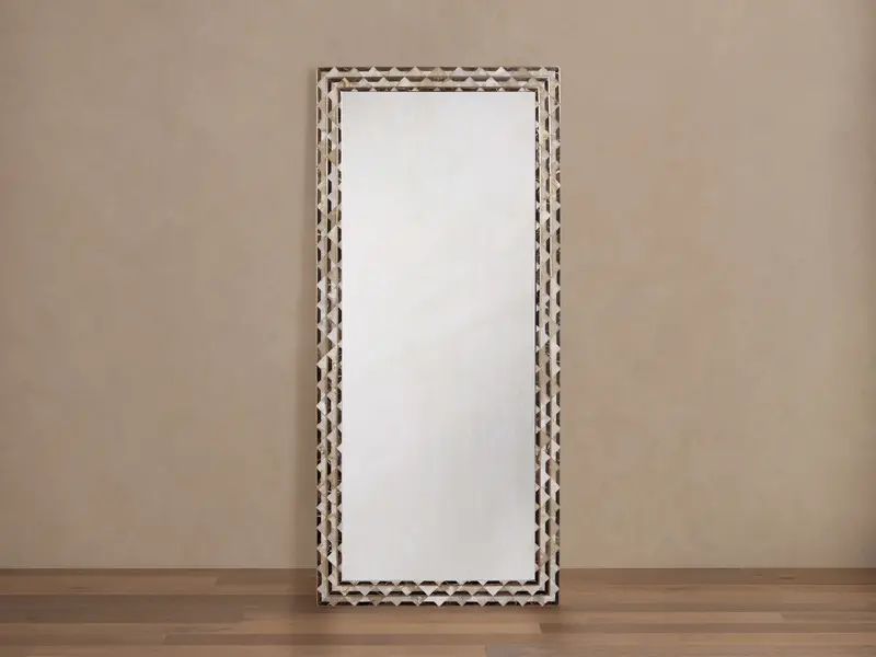 Alaia Full-Length Floor Mirror – Minimalist Black Metal Frame 1