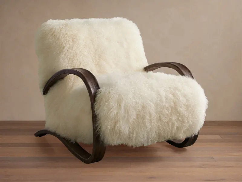 Allora Mongolian Shearling Accent Chair 1