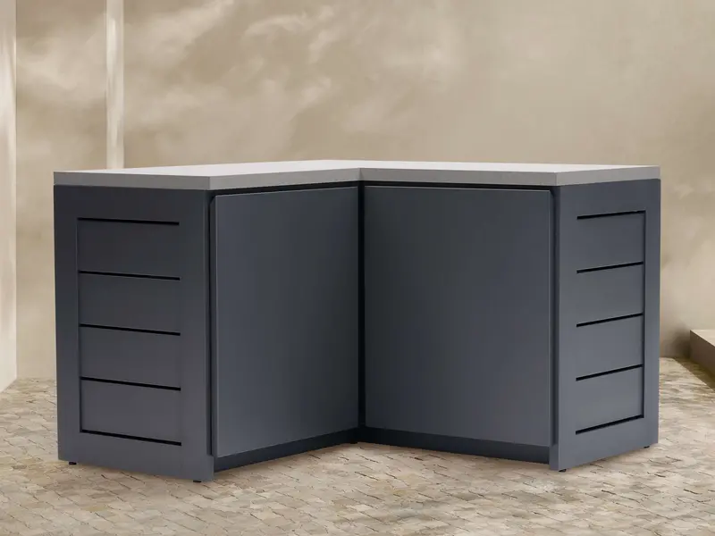 Aluminum Modular Outdoor Kitchen Corner Cabinet – Rust-Proof Finish 1