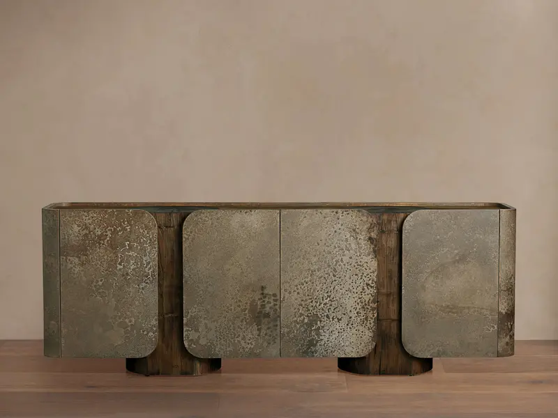 Alvaro Slim Profile Sideboard With Wood Grain Finish 1