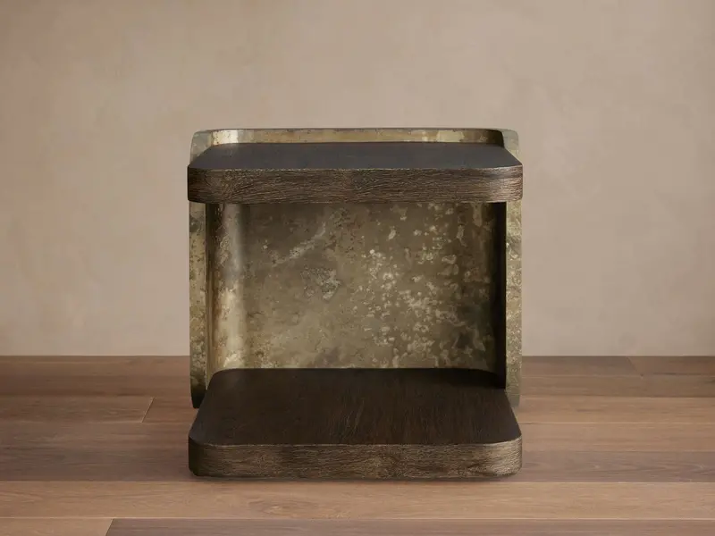 Alvaro Stylish End Table With Open Shelf Design 1