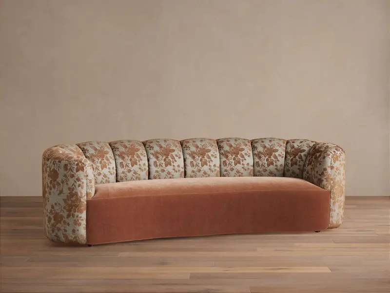 Amira Cinnamon-Upholstered Sofa 1