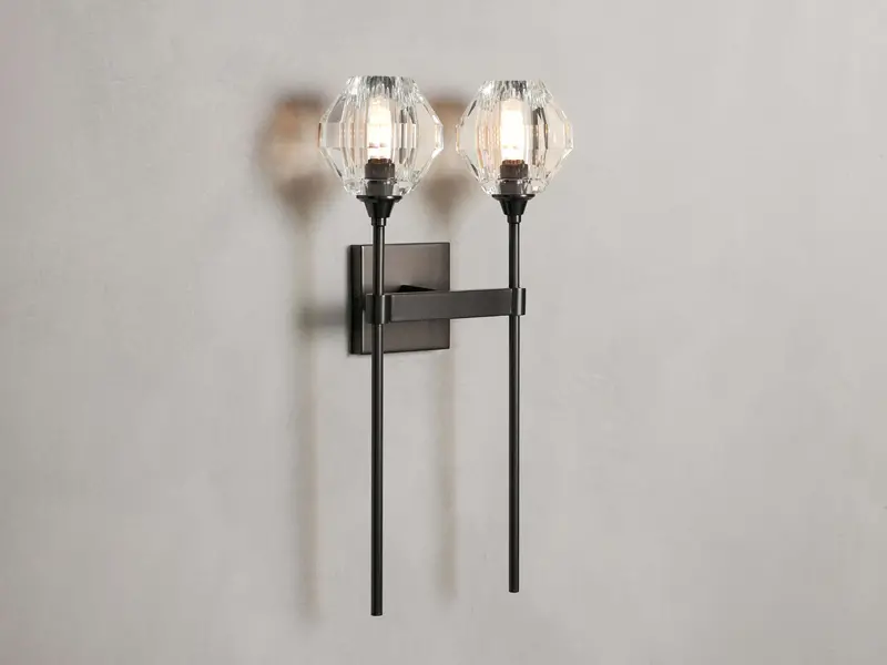 Amoroso Bronze Double Wall Sconce 1