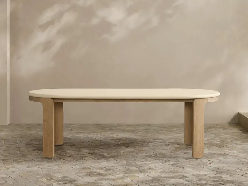 Anami Rectangular Outdoor Dining Table – Aluminum Frame 1