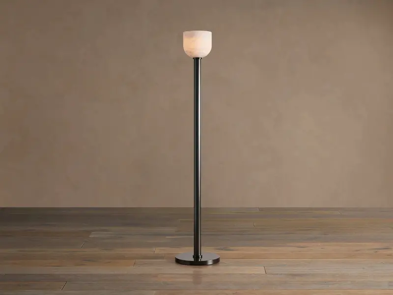 Ansley Minimalist Floor Lamp With Metal Base 1