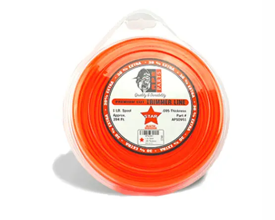 Ape Partz .080 In Star-Profile Trimmer Line – 1 Lb Spool, Orange 1