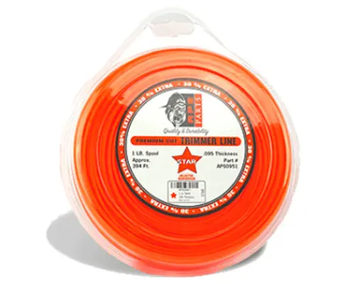 Ape Partz .095 In Star-Profile Trimmer Line – 1 Lb Spool (394 Ft), Orange 1