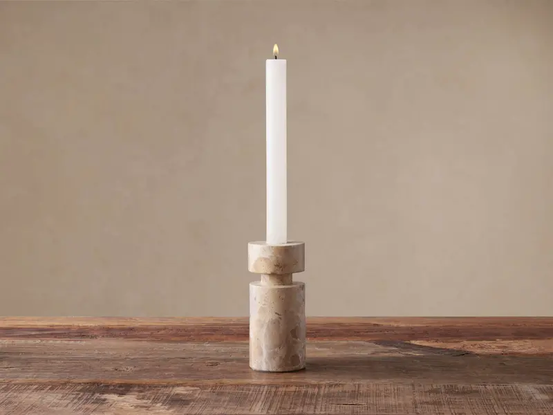 Aphra Ceramic Taper Candle Holder Set 1