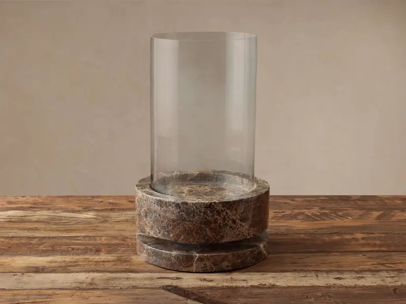 Aphra Glass Hurricane Lantern – Textured Vessel For Candles Or Florals 1