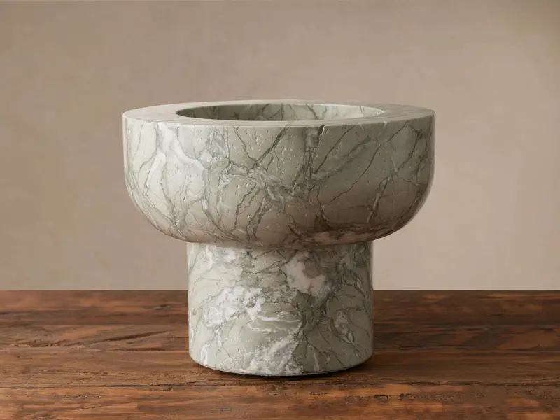 Aphra Tall Ceramic Footed Bowl 1