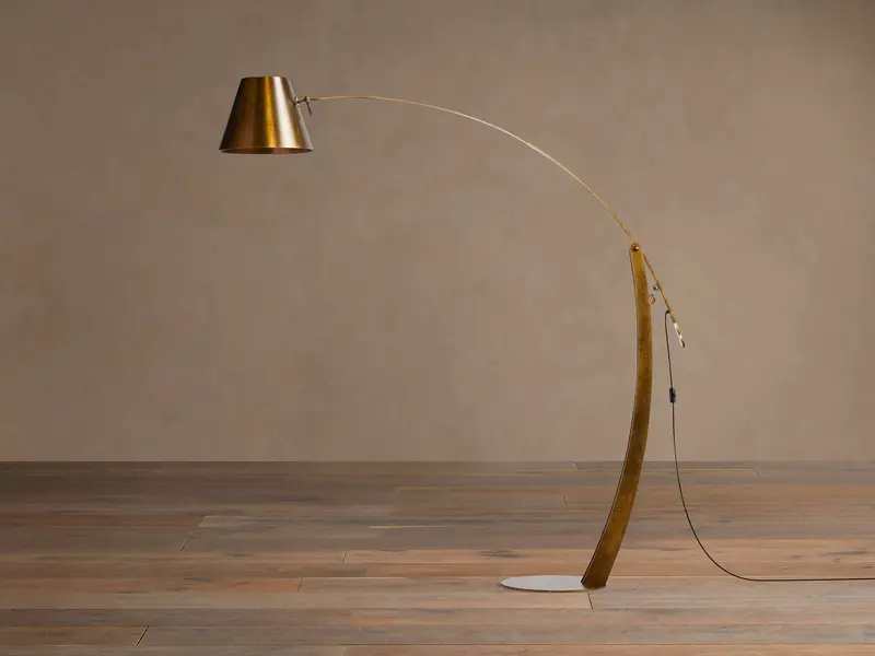 Arcadia Bronze Arc-Shaped Floor Lamp 1
