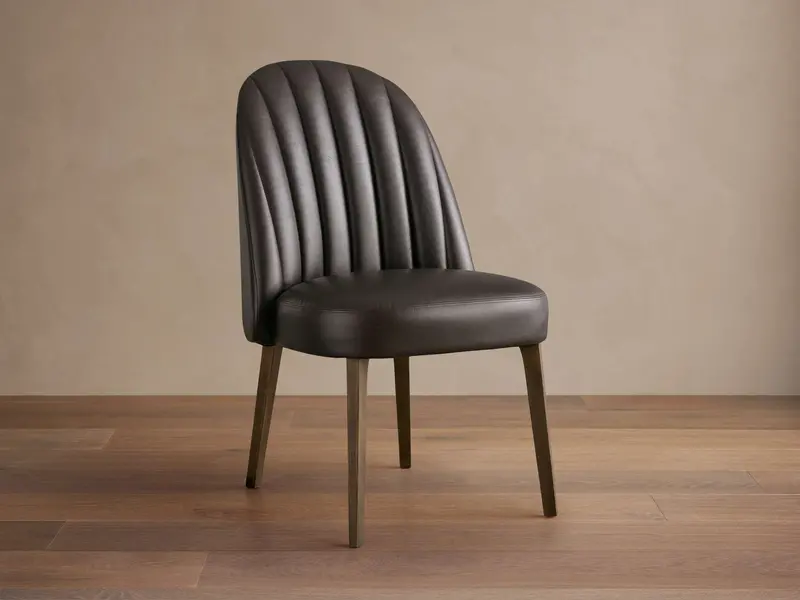 Arco Faux Leather Dining Chair With Sturdy Metal Base 1