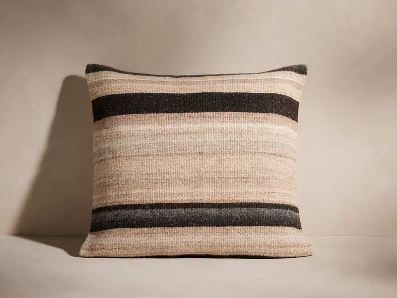Aris Striped Decorative Pillow – Linen Blend 1