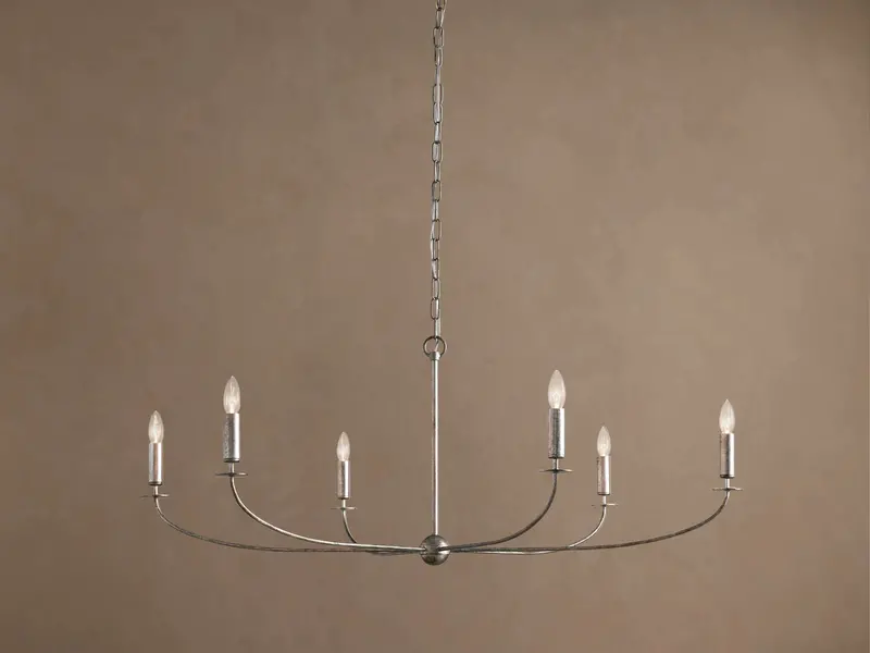 Arnett Round Pendant Chandelier In Polished Metal 1