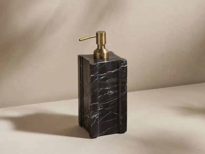 Aster Premium Soap Dispenser – Black Marquina Finish 1