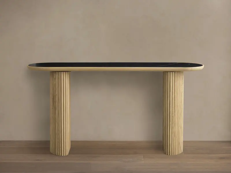 Astor Slim Console Table With Open Shelf 1