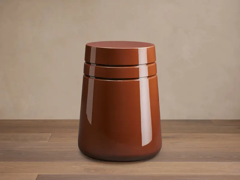 August High-Gloss Lacquer Accent Stool 1