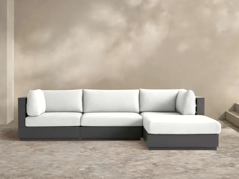 Bal Harbour Aluminum Four-Piece Outdoor Sectional 1