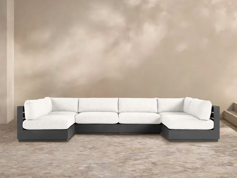 Bal Harbour Aluminum Modular Outdoor Sectional (6-Piece) 1