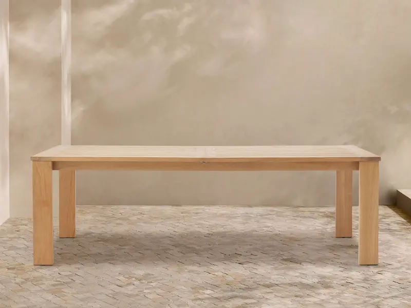 Bal Harbour Teak Outdoor Extension Dining Table 1