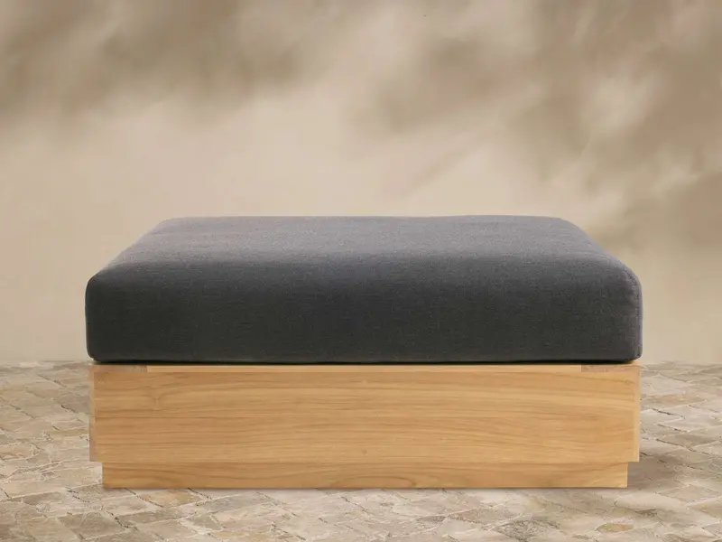 Bal Harbour Teak Outdoor Ottoman 1