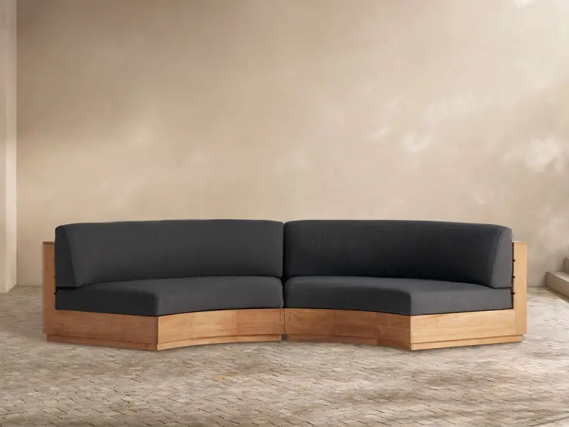 Bal Harbour Two-Section Curved Outdoor Sectional 1