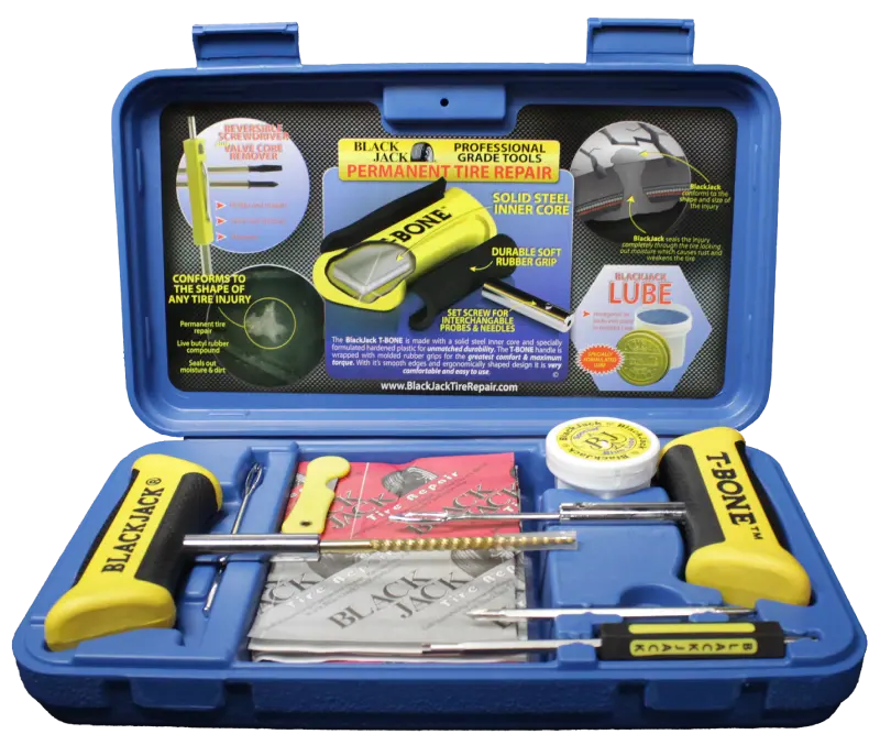 Blackjack Kt-330B Blue T-Bone Tire Repair Kit – Compact Heavy-Duty Solution 1
