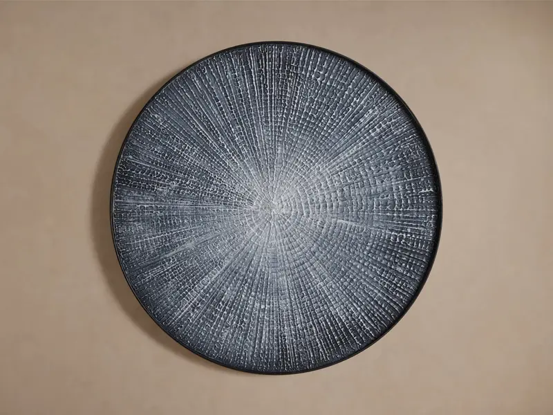 Blue Radial I Abstract Panel Art 1