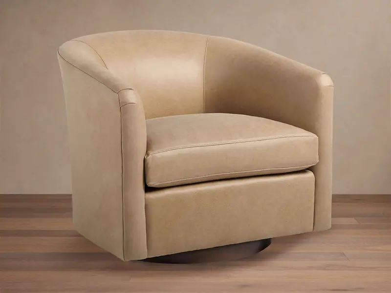Bowan Leather Swivel Office Chair 1