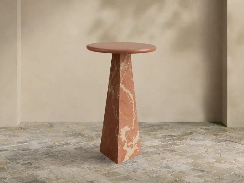 Brecken Martini Table – Compact Round Side Table With Marble Top 1