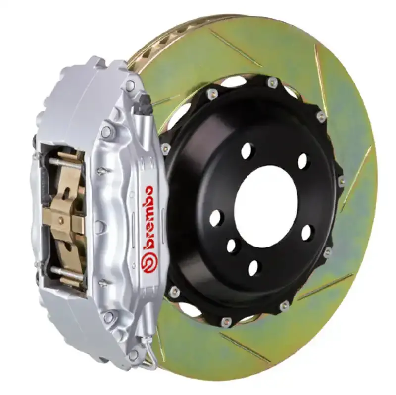 Brembo Front Gt Big Brake Kit For 1991–1994 Porsche 964 Turbo / 3.6 Turbo – 4-Piston Calipers, 355X32Mm Two-Piece Slotted Rotors, Silver 1