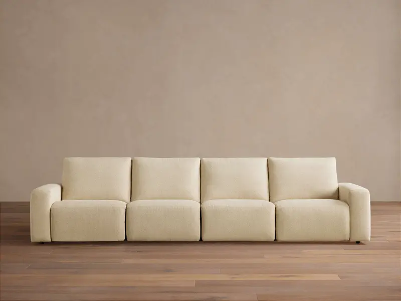 Brennan Fabric 4-Piece Motion Modular Sectional 1