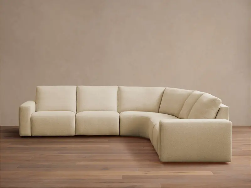 Brennan Fabric 5-Piece Motion Corner Sectional 1