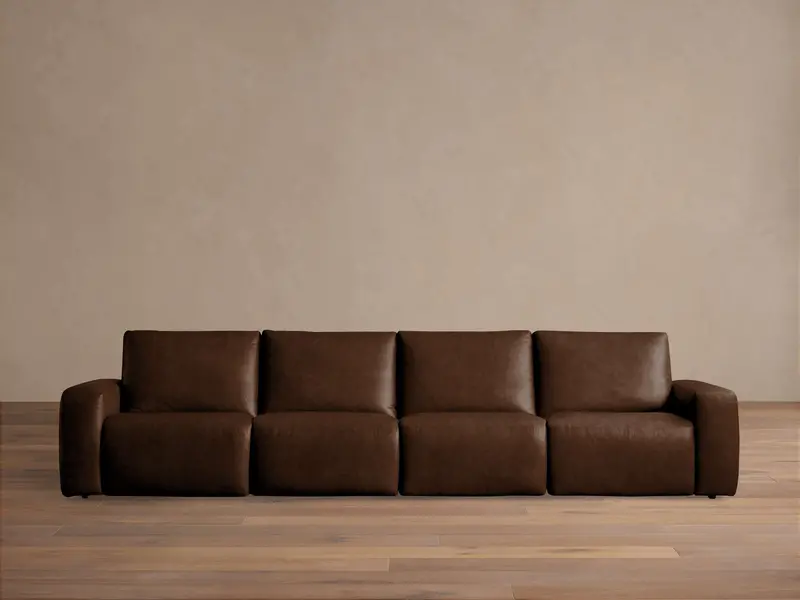 Brennan Premium Leather 4-Piece Modular Motion Sectional 1