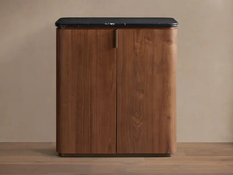 Caden Two-Tier Bar Cabinet With Storage 1