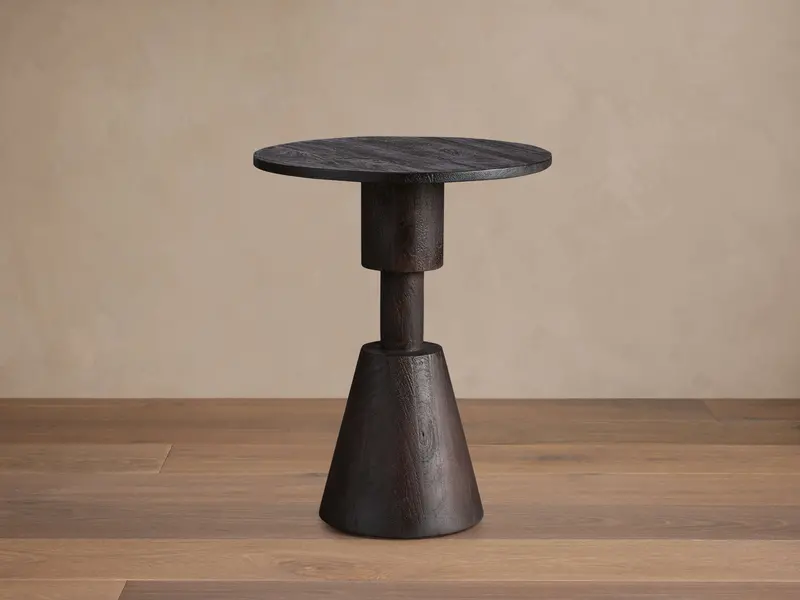 Caledonia Handcrafted Martini Side Table With Wood Grain Finish 1