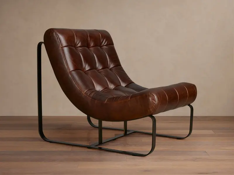 Callaway Leather Lounge Chair 1