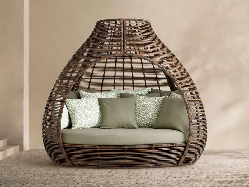 Calusa Outdoor Wicker Daybed – Eden Sage 1