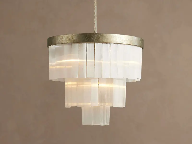 Cameron Round Pendant Chandelier With Brass Accents 1