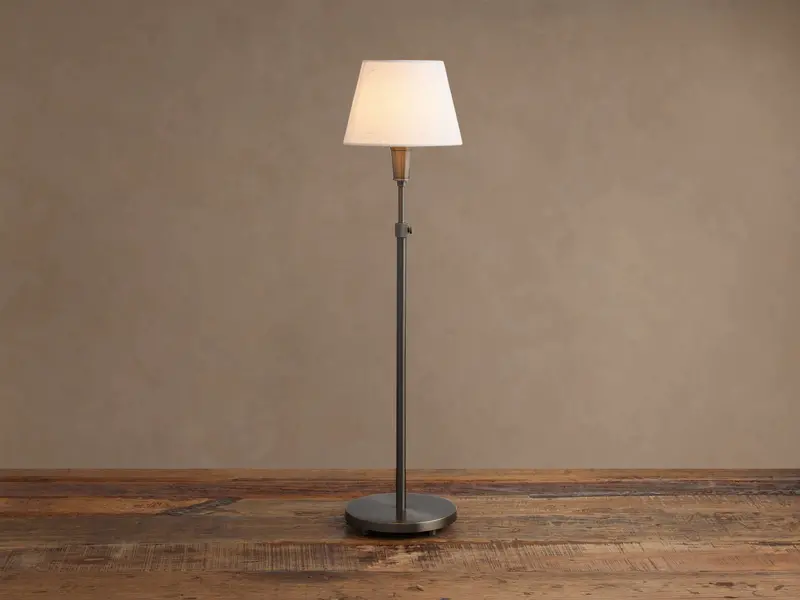 Candice Table Lamp In Metallic Pewter Finish 1