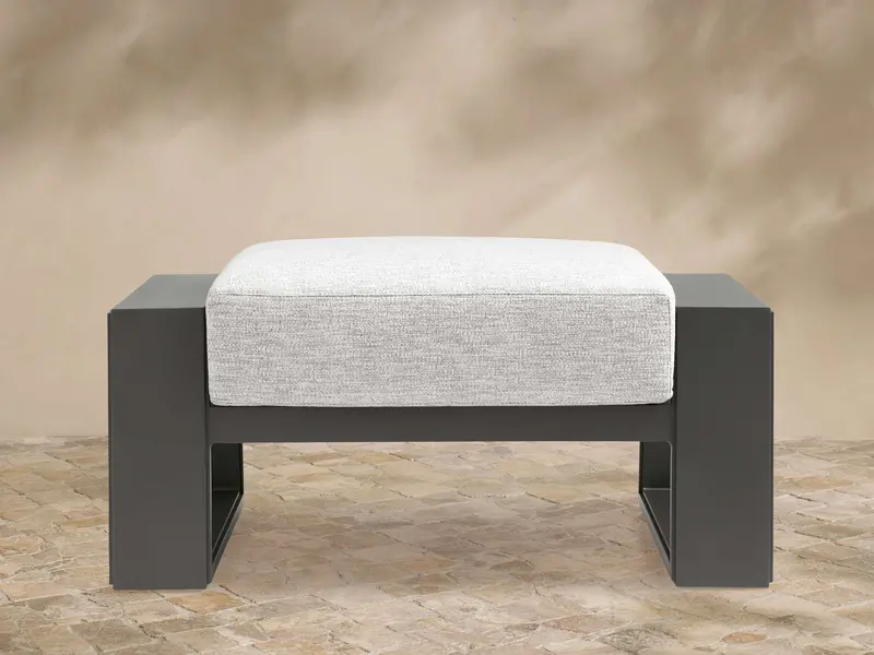 Canyon Aluminum Outdoor Ottoman 1