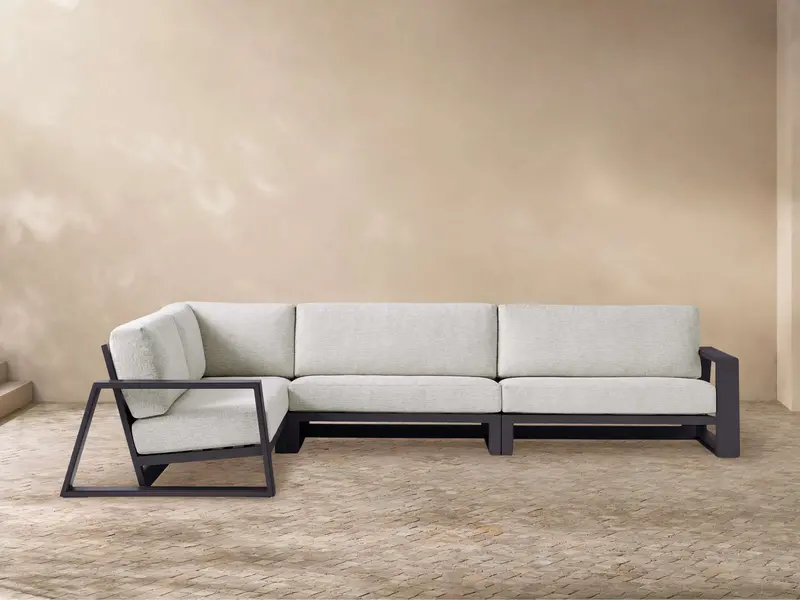 Canyon Aluminum Three-Piece Outdoor Sectional 1