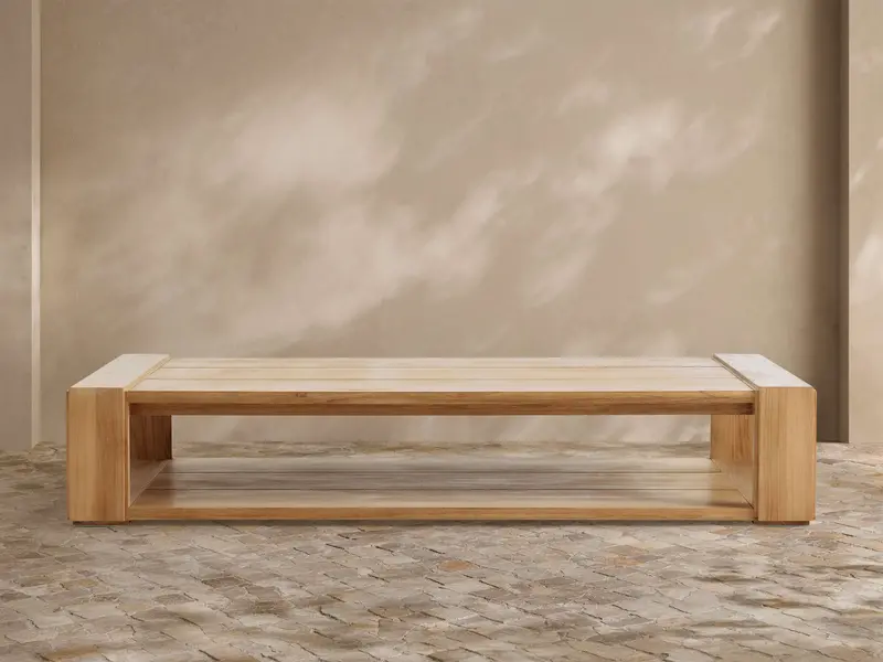 Canyon Teak Coffee Table For Outdoor Living Spaces 1