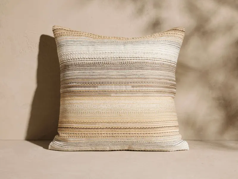 Catia Outdoor Throw Pillow With Textured Weave And Hidden Zipper 1
